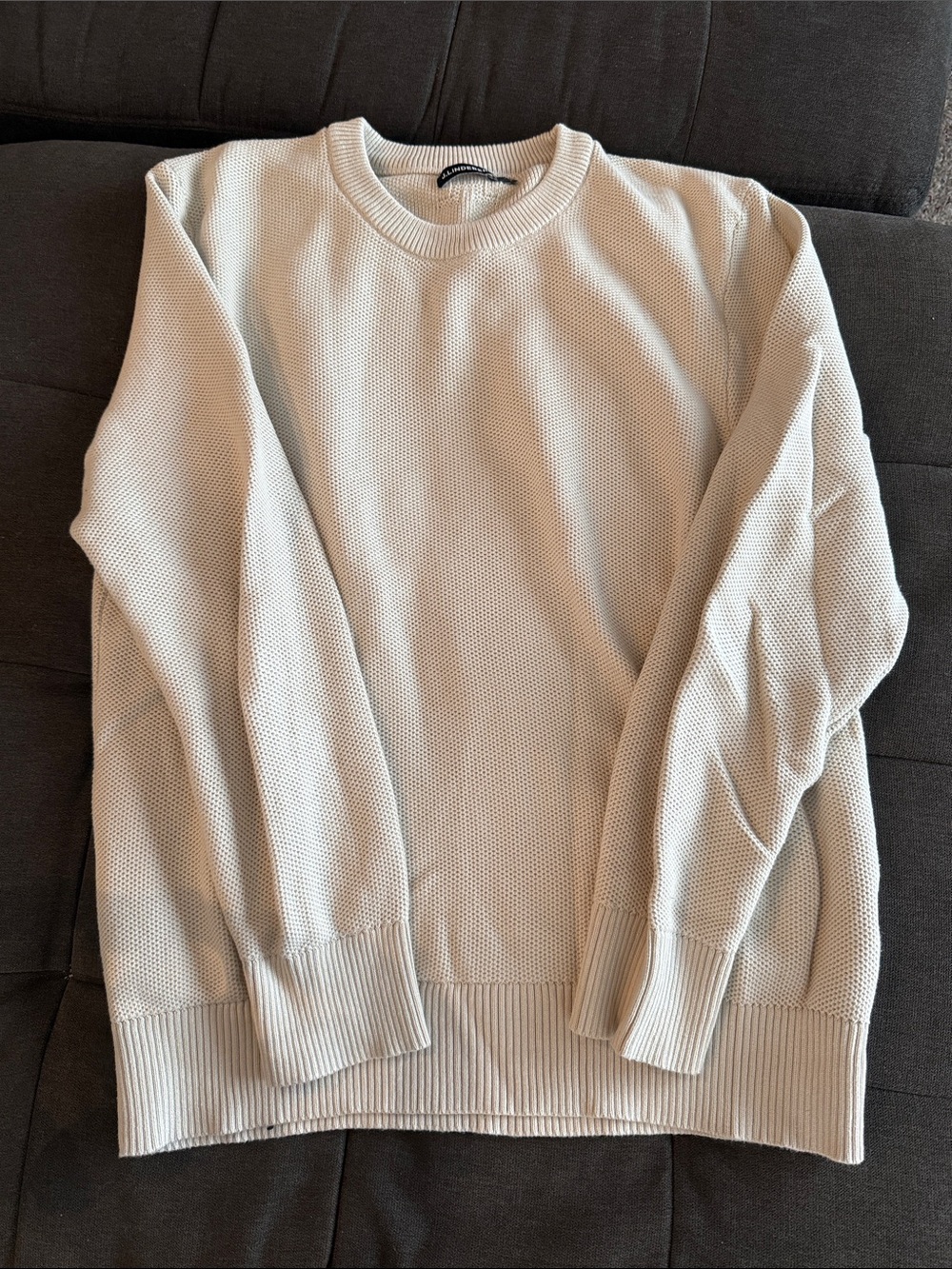 J. Lindeberg Men's Crewneck Sweater in Light Beige